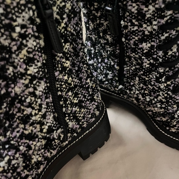 Tory Burch Black and White Tweed Ankle Boots - Picture 8 of 9